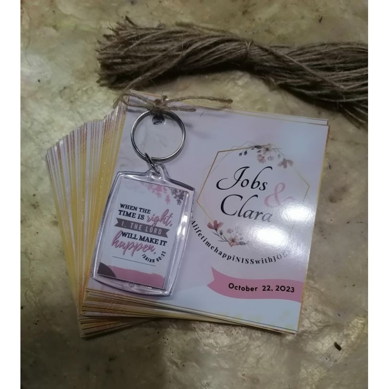 Keychain souvenir for clearance wedding