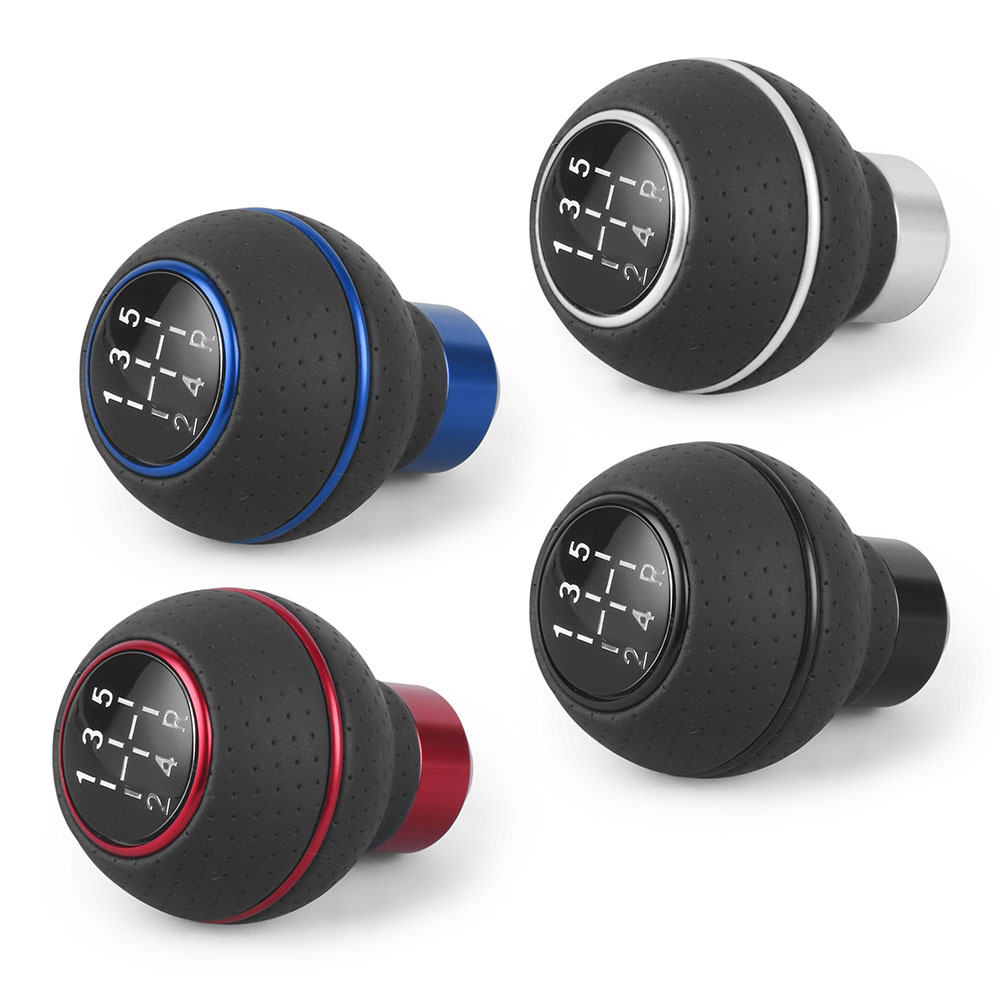 5 Speed Aluminium Universal Car Gear Shift Knob Round gear lever shift ...