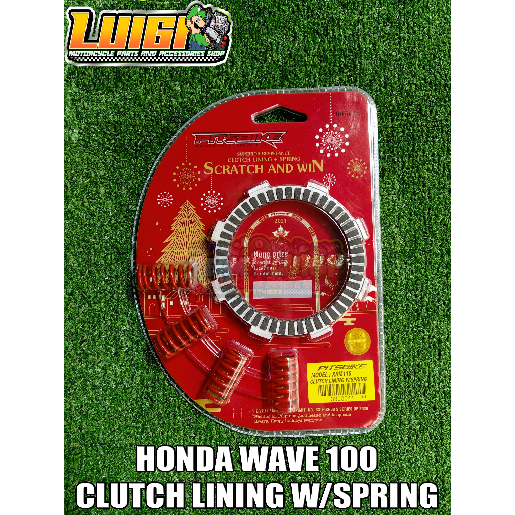 PITSBIKE HONDA WAVE 100 RACING CLUTCH LINING W/ SPRING | Shopee Philippines
