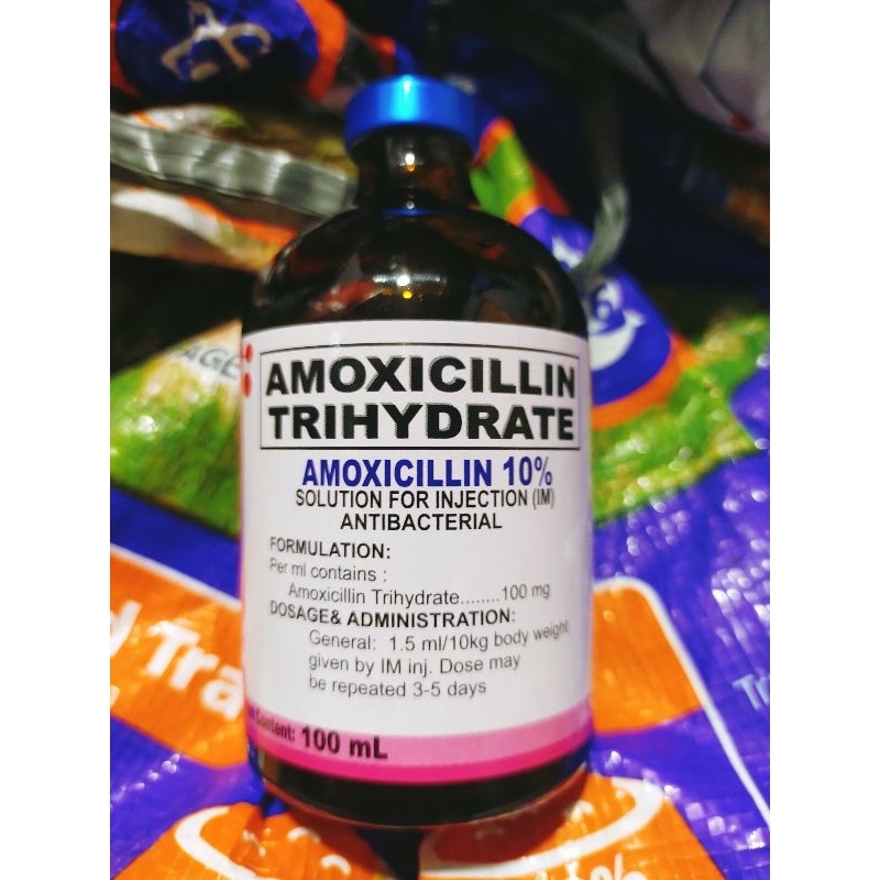 NUTRIVET AMOXICILLIN TRIHYDRATE 10% FOR ALL TYPES OF ANIMALS 100ML safe ...