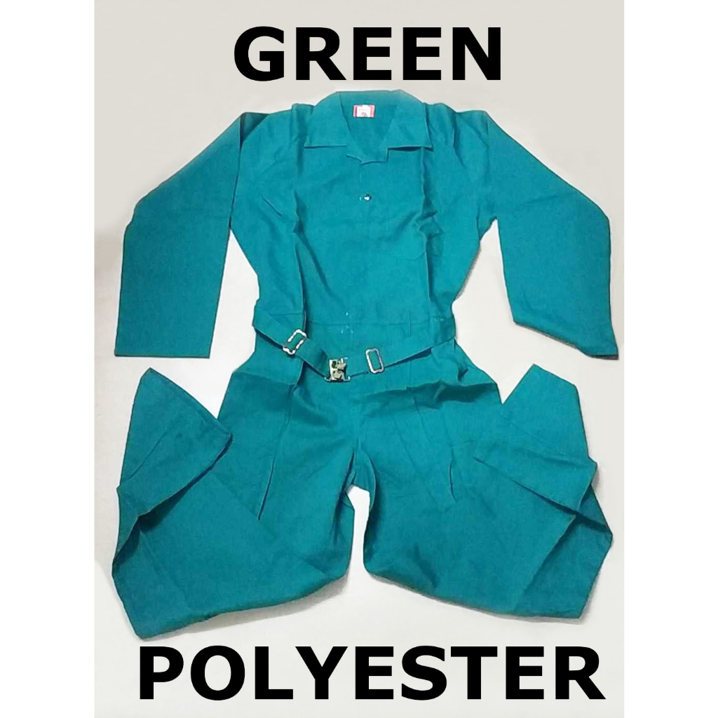 GREEN WORKING UNIFORM POLYESTER SAFETY COVERALL CONSTRUCTION REPAIRMAN