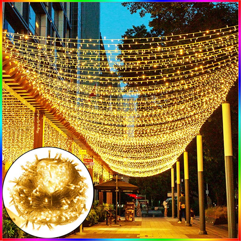 HOMEMORY Christmas Lights 10M 100 LED String Lights Indoor Outdoor