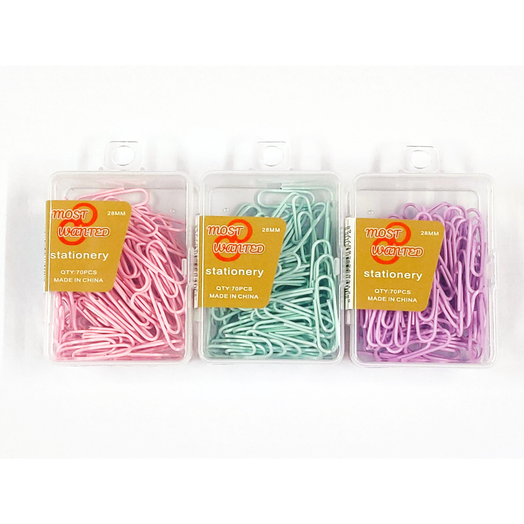 Most Wanted Pastel Paper Clips 28mm 70pcs Shopee Philippines