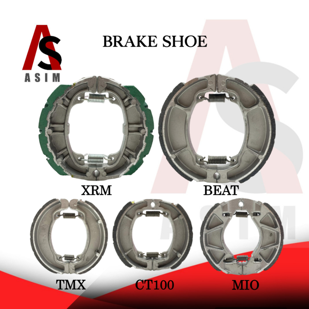 ASIM MOTORCYCLE BRAKE SHOE FOR XRM/BEAT/TMX/CT100/MIO | Shopee Philippines