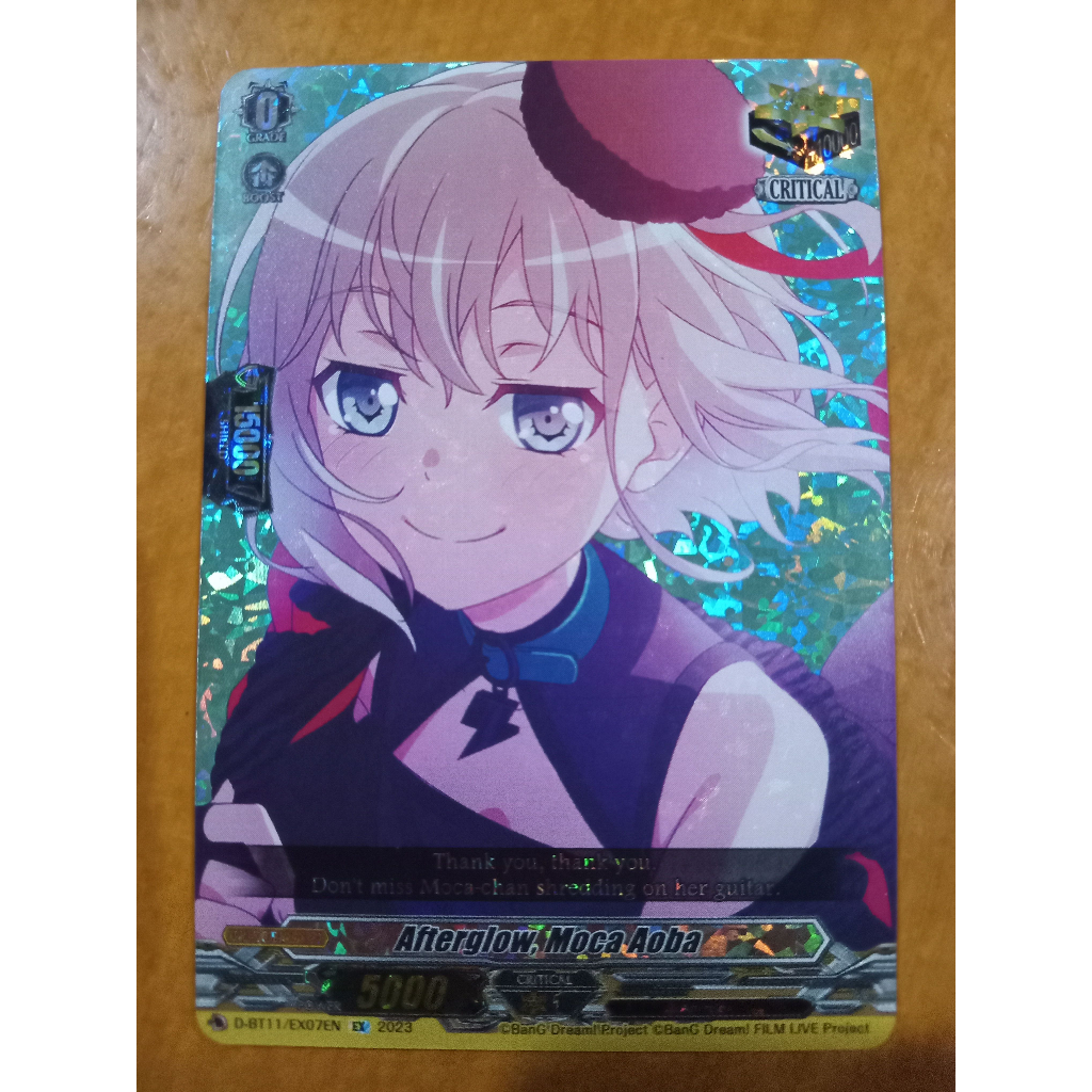 CFV Afterglow, Moca Aoba EX D-BT11 DZ-BT03 Bang Dream! Cardfight ...