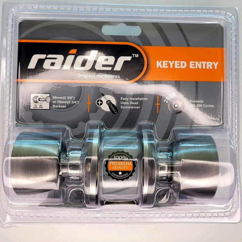RAIDER door lock push bottton cylindrical silver | Shopee Philippines