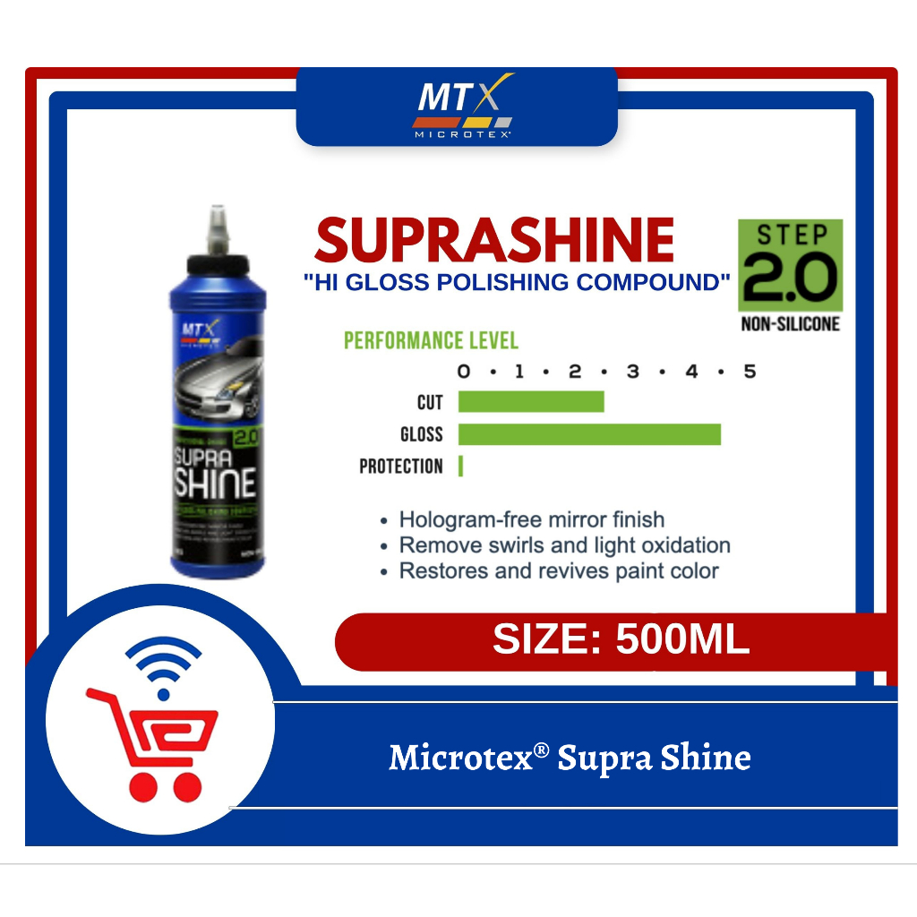 Microtex MTX Supra Series SupraSHINE Hi-Gloss Polishing Compound 500g ...