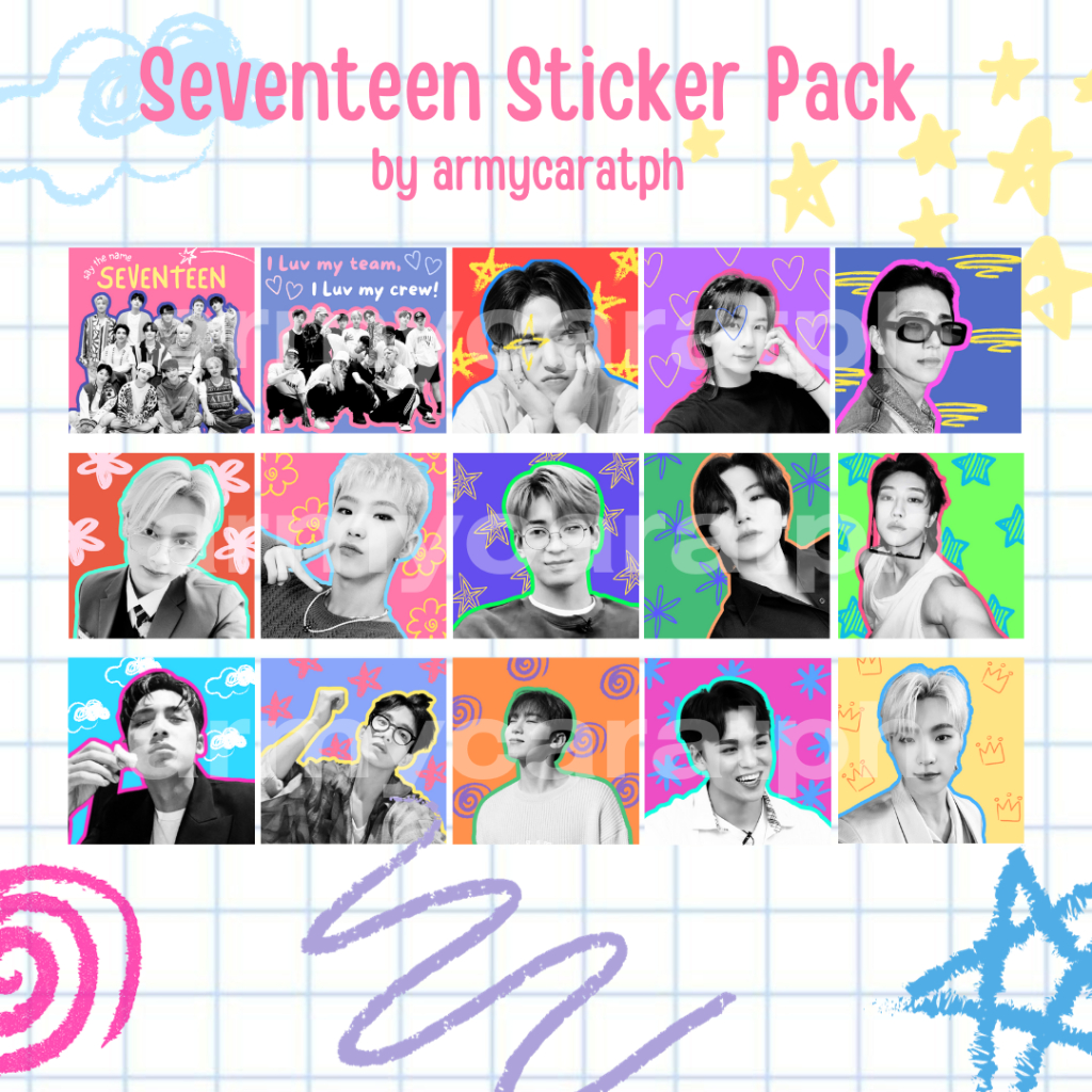 SEVENTEEN STICKER PACK by armycaratph | Shopee Philippines