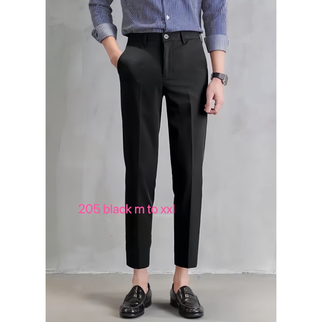 korean fashion plain W/zipper trouser pants high quality | Shopee ...