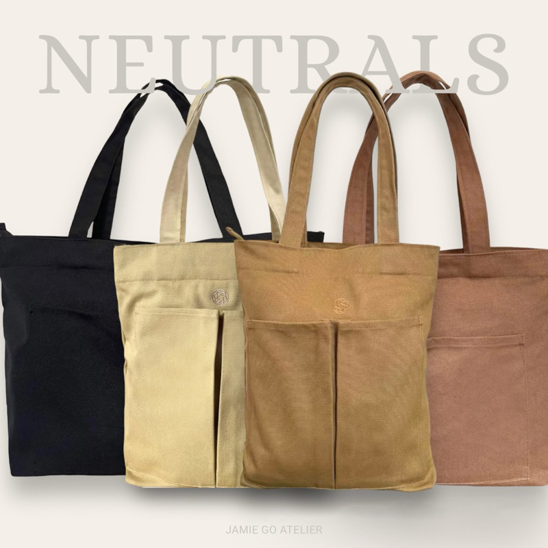 Canvas tote bag with leather straps best sale