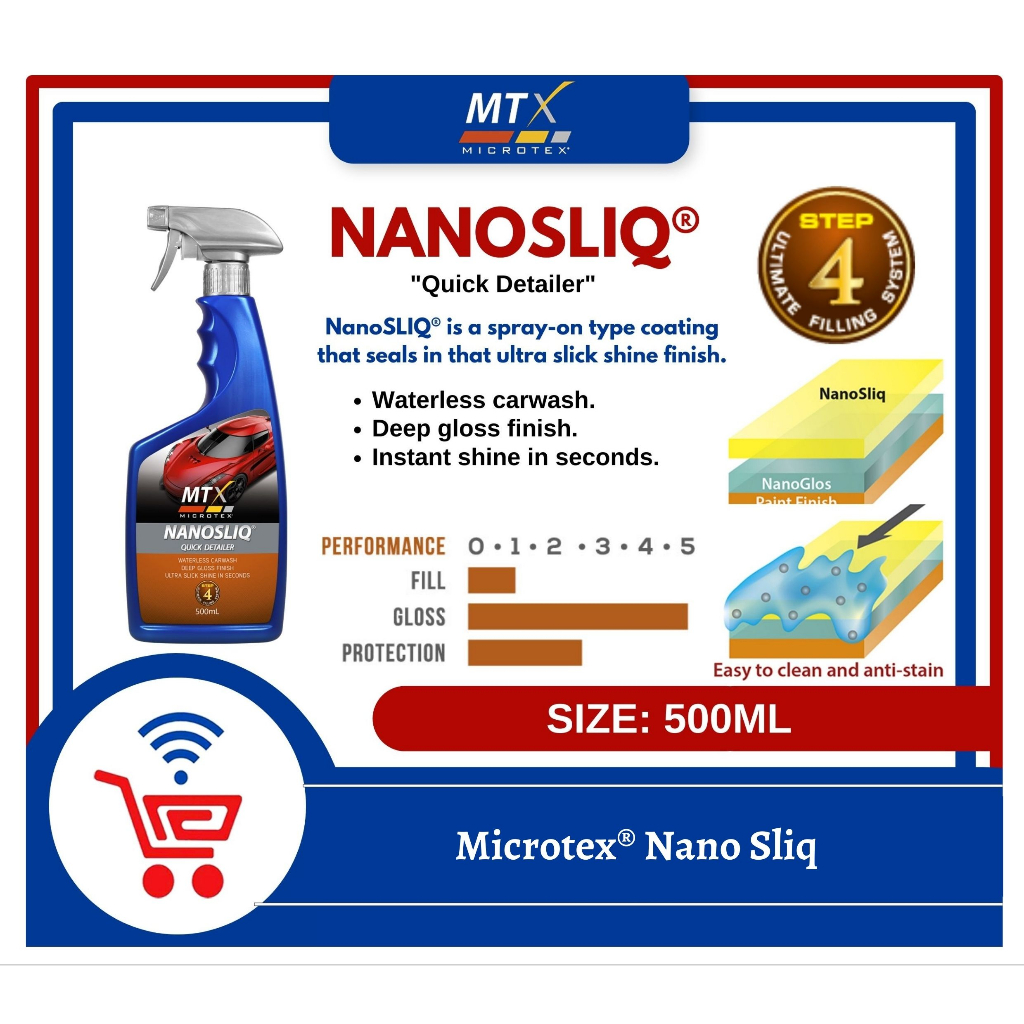Microtex MTX Car Care Nanosliq Quick Detailer Carnauba Wax 500ml ...