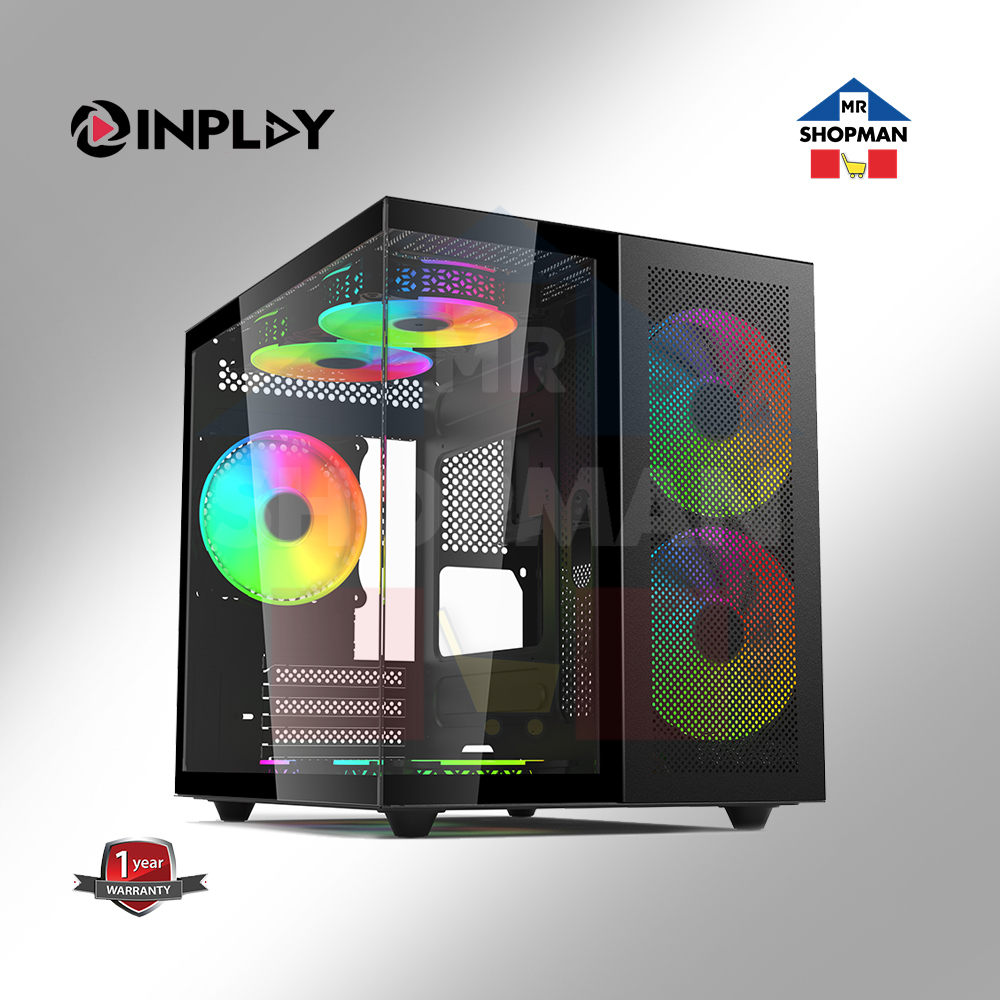 Inplay Seaview Pavilion Dual Chamber Mesh + Tempered Glass + Fans MATX ...