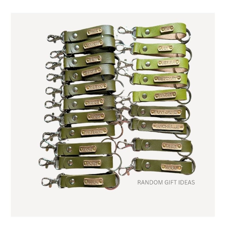 Personalized Leather Keychain Hook and ring (Souvenirs) [RGI1