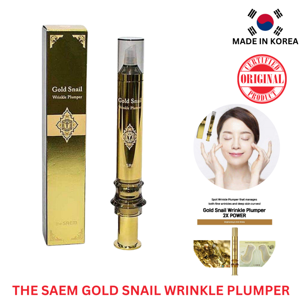 The Saem Gold Snail Wrinkle Plumper 2x Power of Skin Whitening and Wrinkle  Improvement 10ML | Shopee Philippines