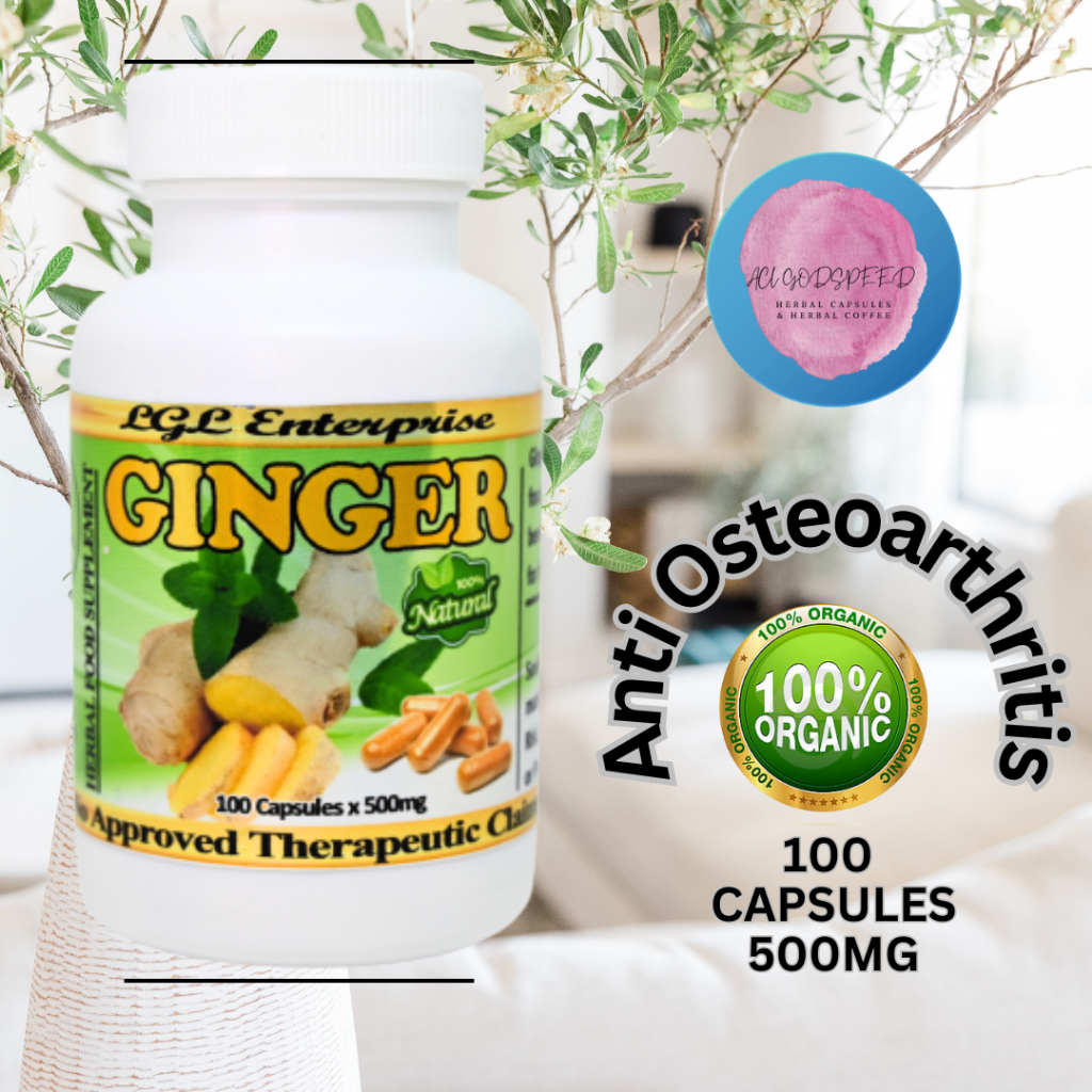 Ginger Capsules Liver Protection Lower Cholesterol 100 Capsules