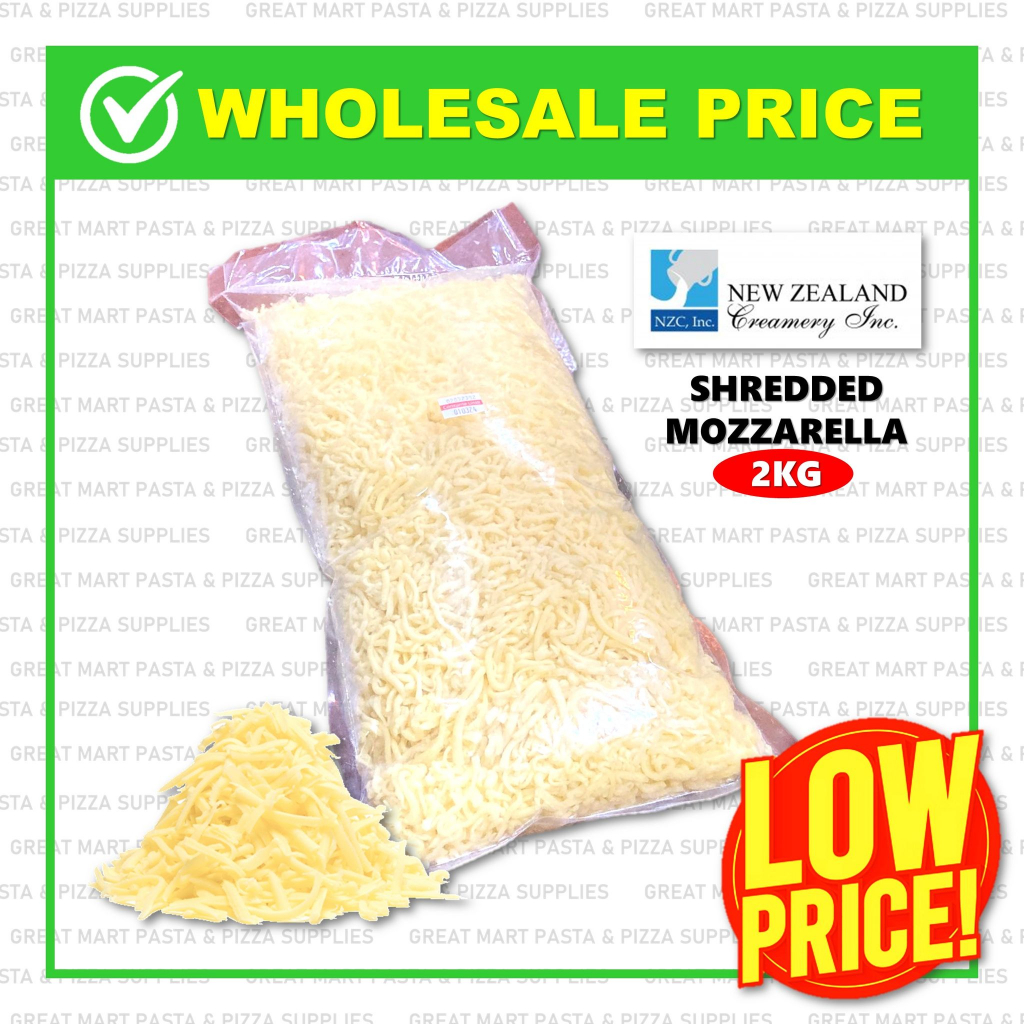 New Zealand Shredded Mozzarella Cheese 2kg Shopee Philippines