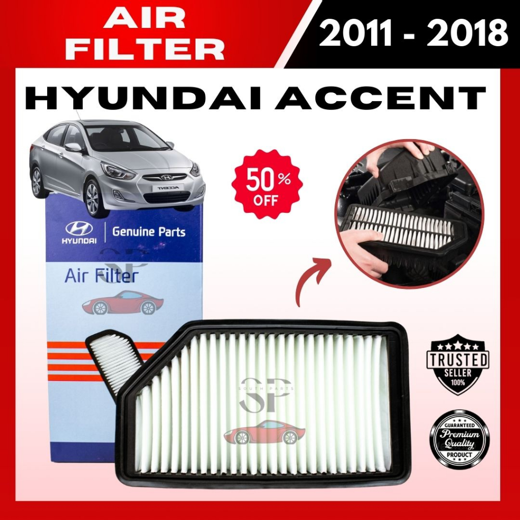BIG SALE! AIR FILTER for HYUNDAI ACCENT (2011-2018) (28113-1R100 ...