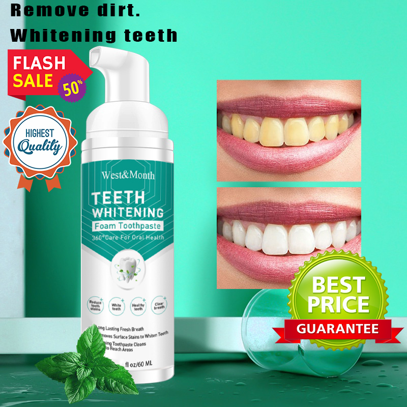 【COD】 Teeth Whitening Mousse Toothpaste Mouthwash Care for Oral Health