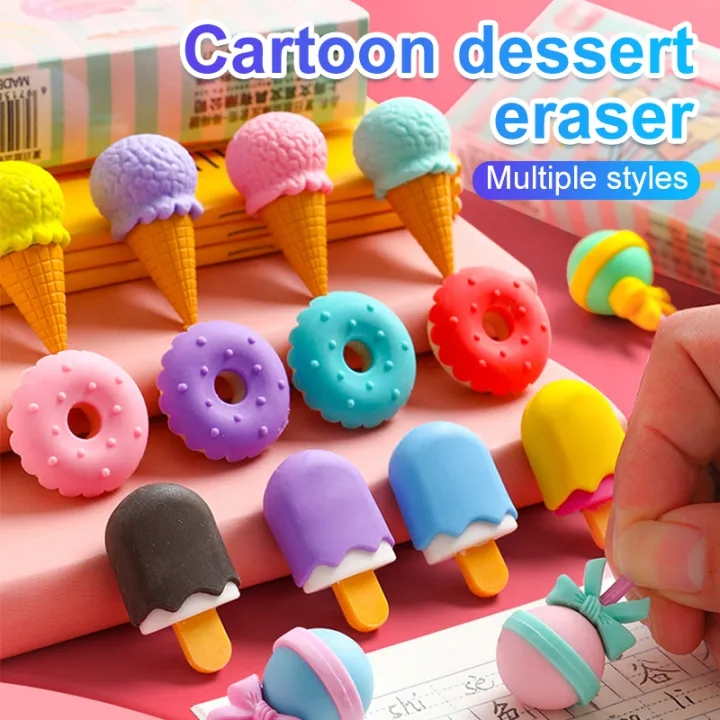 【COD】WB Cartoon Eraser Dessert Erasers cute eraser for kids Boxed Cute ...