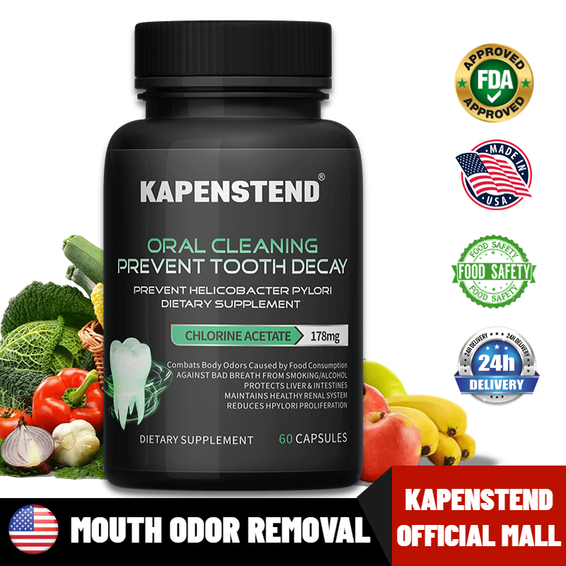 Kapenstend Oral Cleaning Prevent Tooth Decay Chlorine Acetate 178mg 60