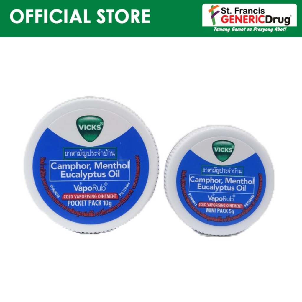 Vicks Vaporub Camphor + Menthol + Eucalyptus Oil | Shopee Philippines