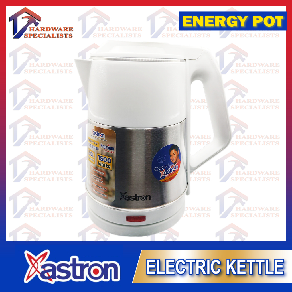 Astron Electric Kettle Energy Pot 2.0 Liters 1500W Black or White ...