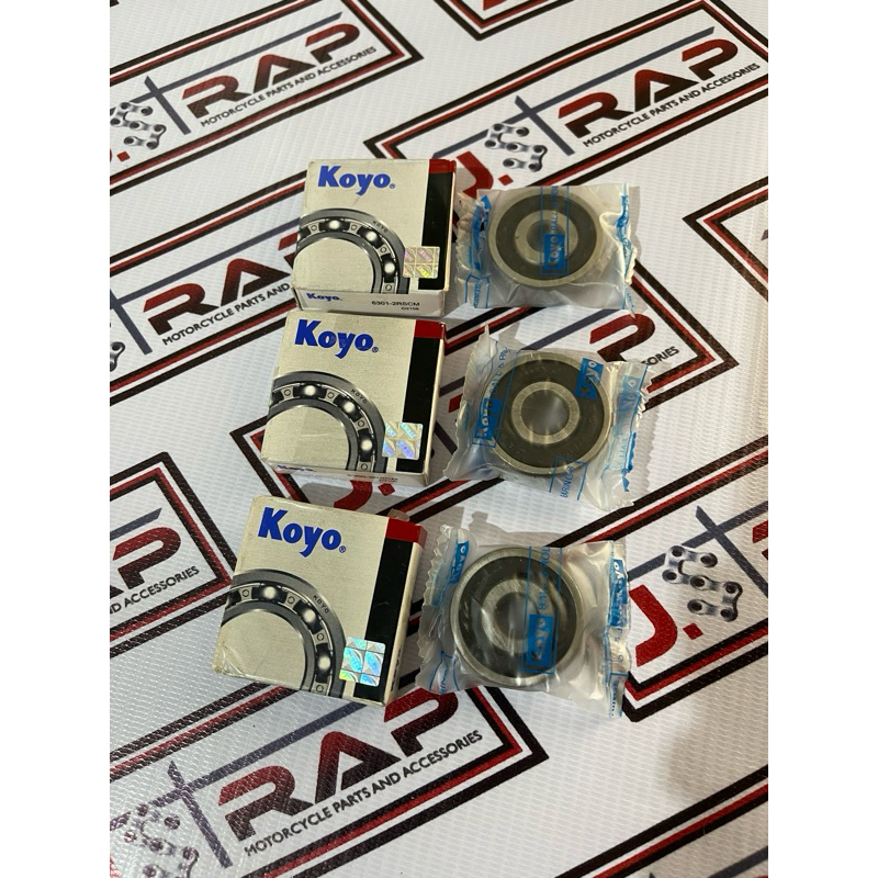 Original Koyo Japan Rear mags Bearing Suzuki Raider 150 Carb/ F.i 3pcs