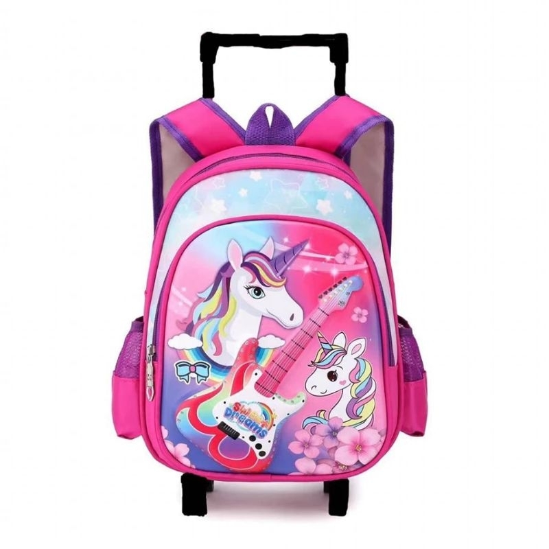 12inches Unicorn Trolley Bag School Bags for Kids Sonic Captain America