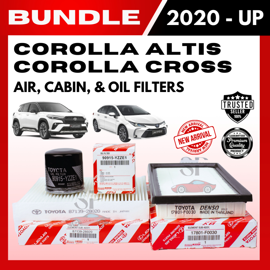 BUNDLE SALE! AIR, CABIN, & OIL FILTERS for TOYOTA COROLLA ALTIS / COROLLA CROSS (2020UP