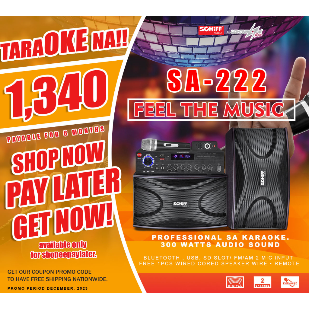 SA 222 PROFESSIONAL KARAOKE SPEAKER Wattage True Powers Shopee