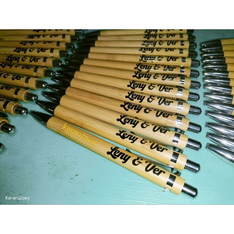 BAMBOO PEN WITH CUSTOMIZED NAME (DECAL/CAR STICKER) | Shopee Philippines