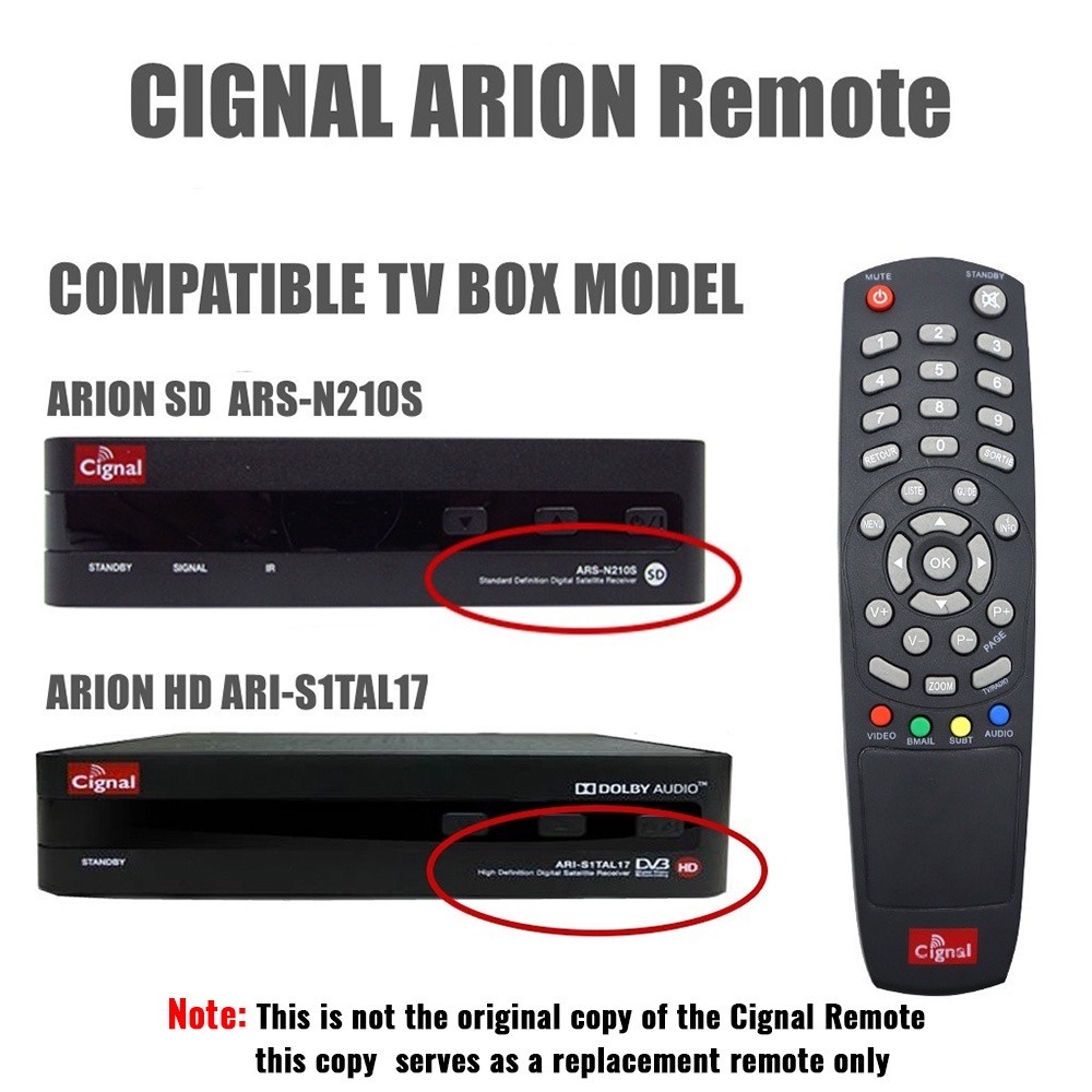 GDPLUS Replacement Cignal Remote Control for Cignal HD TV Box Satlite ...