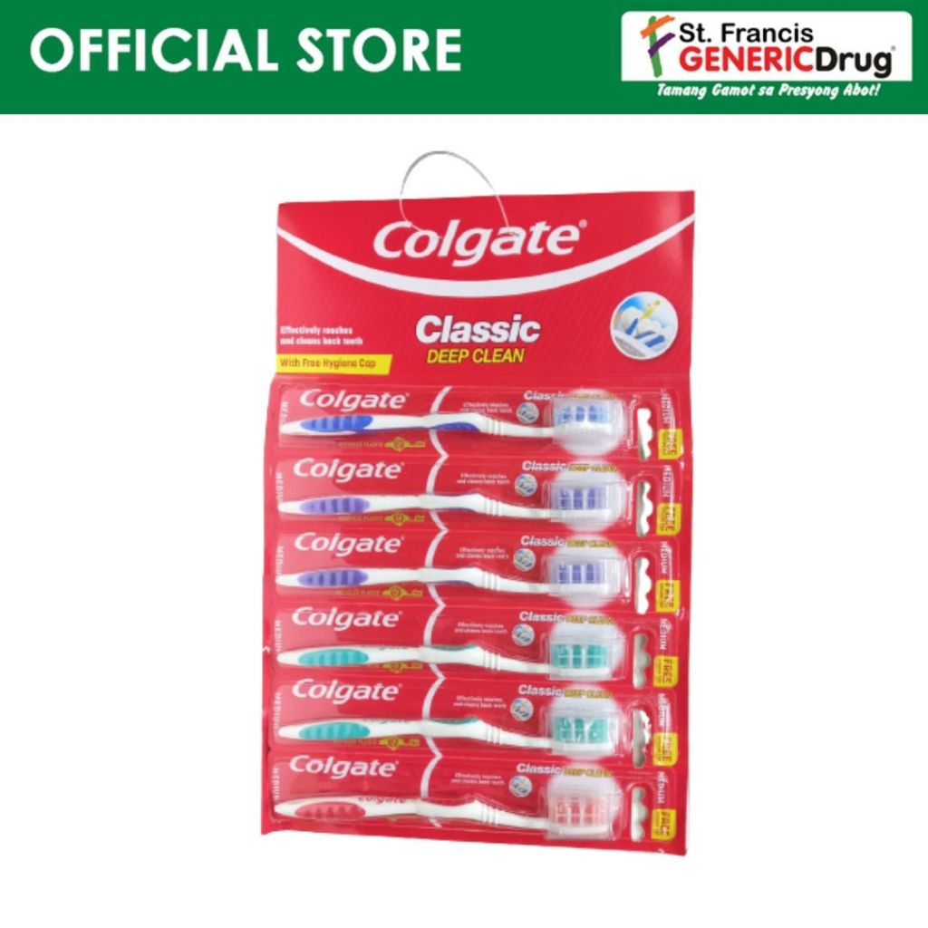 Colgate Classic Deep Clean Toothbrush Sold by 6's | Shopee Philippines