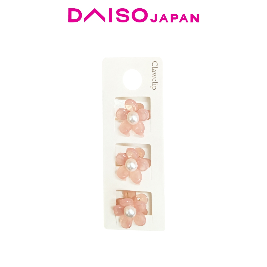 Daiso Mini Claw Clip Set (Flower, Natural) Shopee Philippines