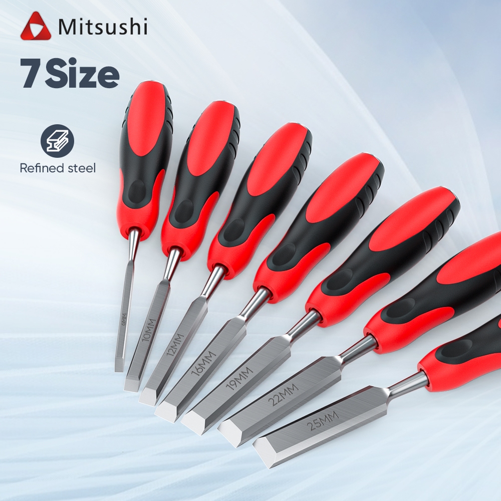 Mitsushi Industrial Wood Chisel 25mm/6mm Flat Chisel Wood Carving Tools