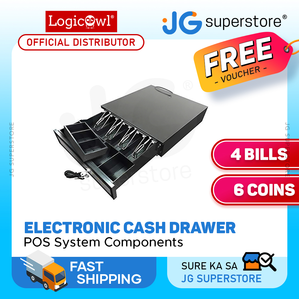 [CLEARANCE] Logicowl OJ-335D Metal Cash Drawer Box with Key 4 bills 2 ...