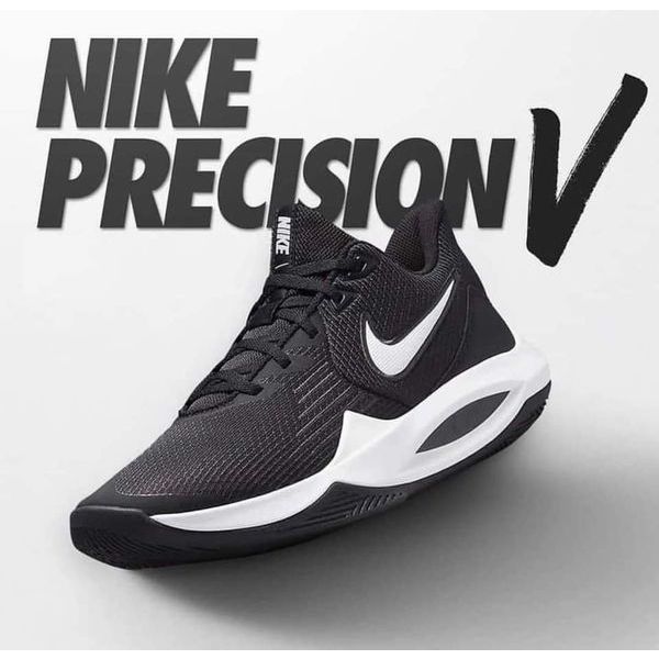 (MV SHOES) Precision 5 Basketball Shoes Men Black White CW3403 003