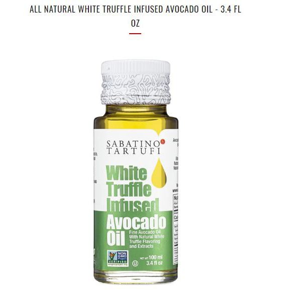 Sabatino Tartufi White Truffle Infused Avocado Oil 3.4 fl oz Expiry