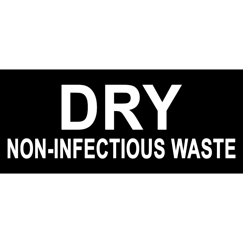 SIGN INFECTIOUS AND NON INFECTIOUS WASTE BIN LABEL SIGNAGE PVC TYPE ...