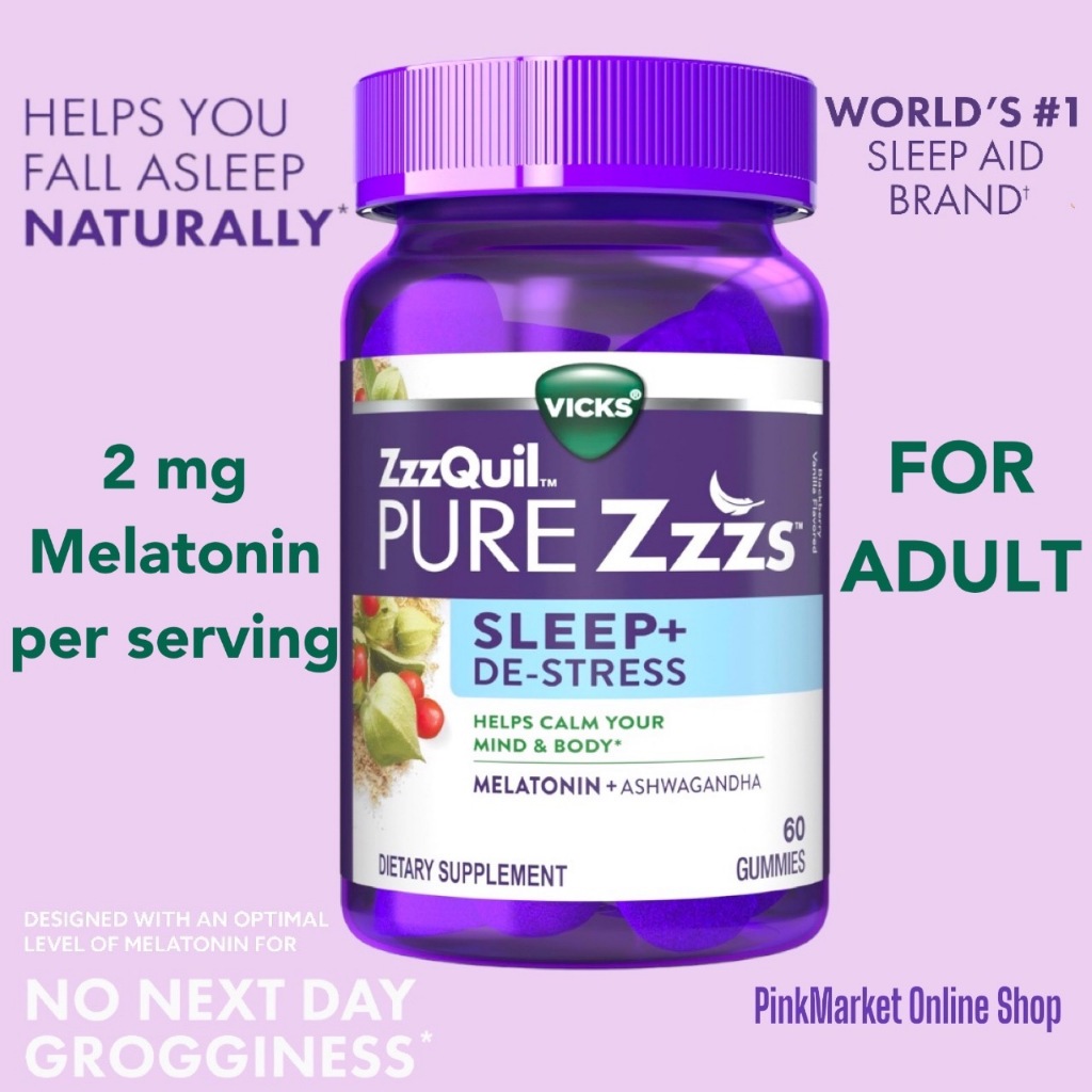 VICKS ZzzQuil PURE Zzzs Melatonin for ADULT, KIDS and CHILDREN