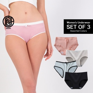 Set of 3pcs) Zeneya Cotton Series Underwear For Women Collection