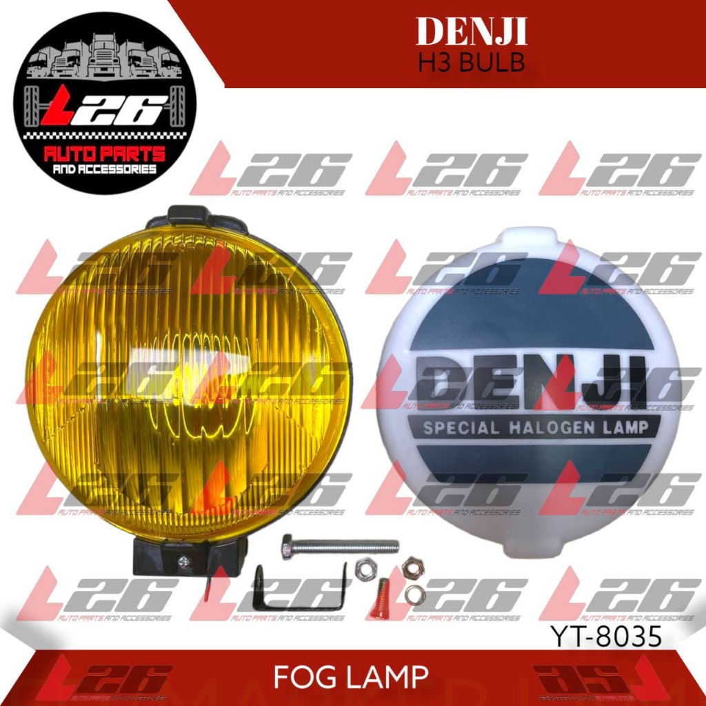 Denji Fog Lamp 5 12 Inch Halogen Fog Light Round Glass Lens W Cover For Universal Car Jeep