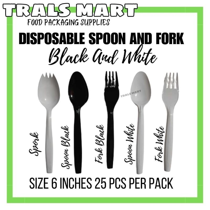 Disposable Spoon and Fork/ Spork 25pcs Shopee Philippines