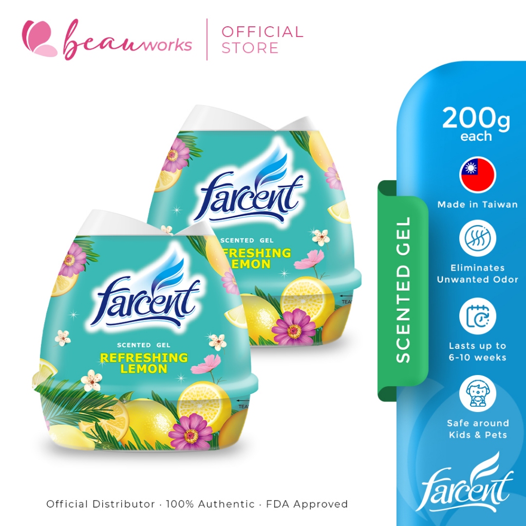 Farcent Scented Gel - Refreshing Lemon Set of 2 (200g each) | Shopee ...
