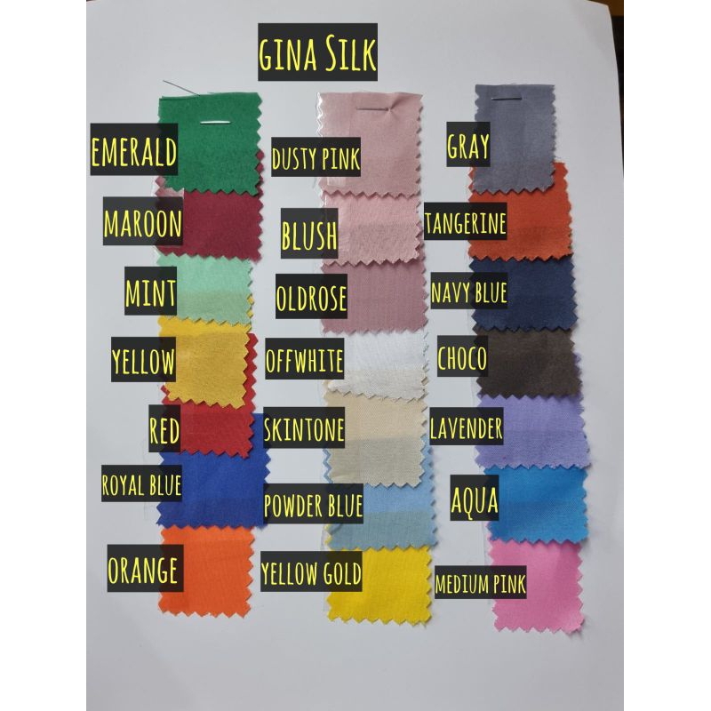 GINA / GEENA / PONGEE CLOTH 60 INCHES WIDTH | Shopee Philippines