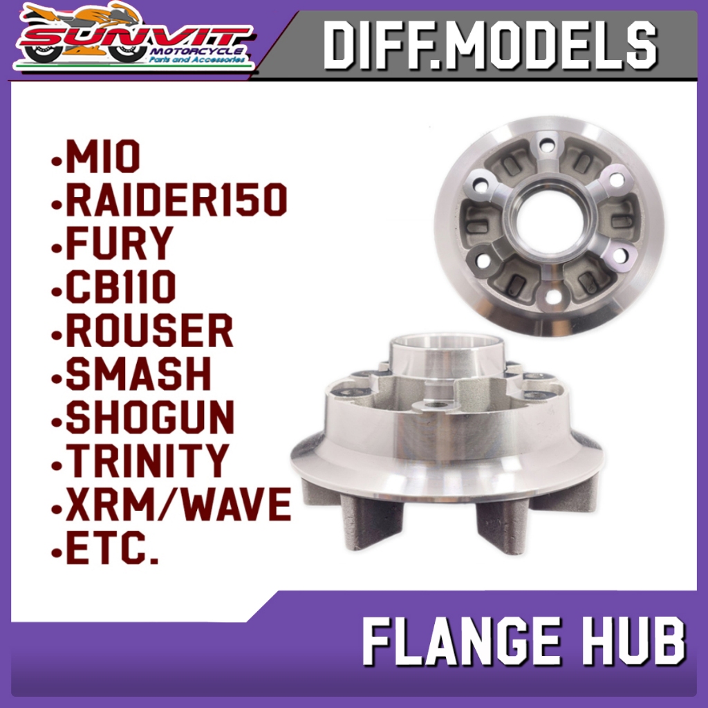 SUNVIT- MOTORCYCLE FLANGE HUB R150/BARAKO/STX/SMASH/HD3 | Shopee ...