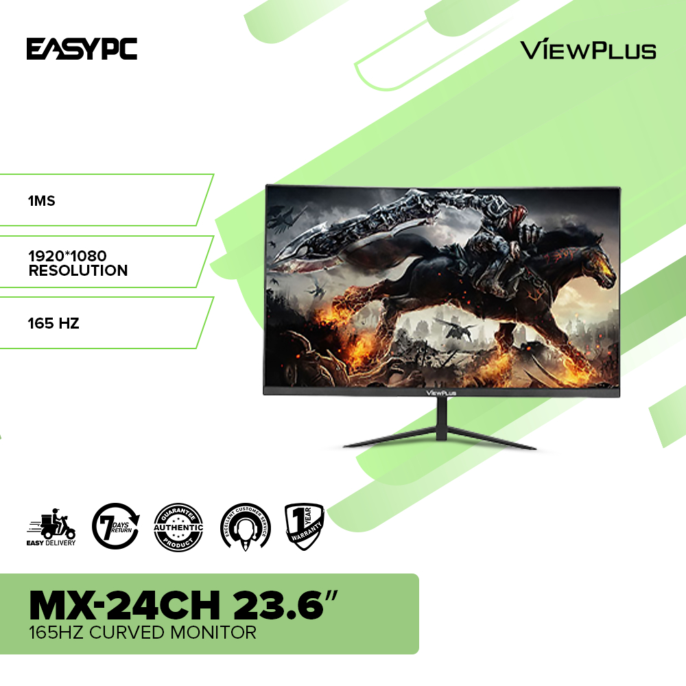 EasyPC| Viewplus MX-24CH Curved Gaming Monitor| 24 Inch| 165Hz | Shopee ...