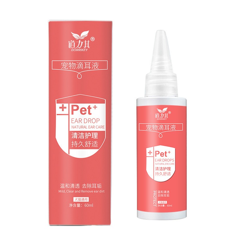 View of Pet Ear Drops Ear Cleaning Drops for Dogs Cat Ear Care Remove Pet Ear ...