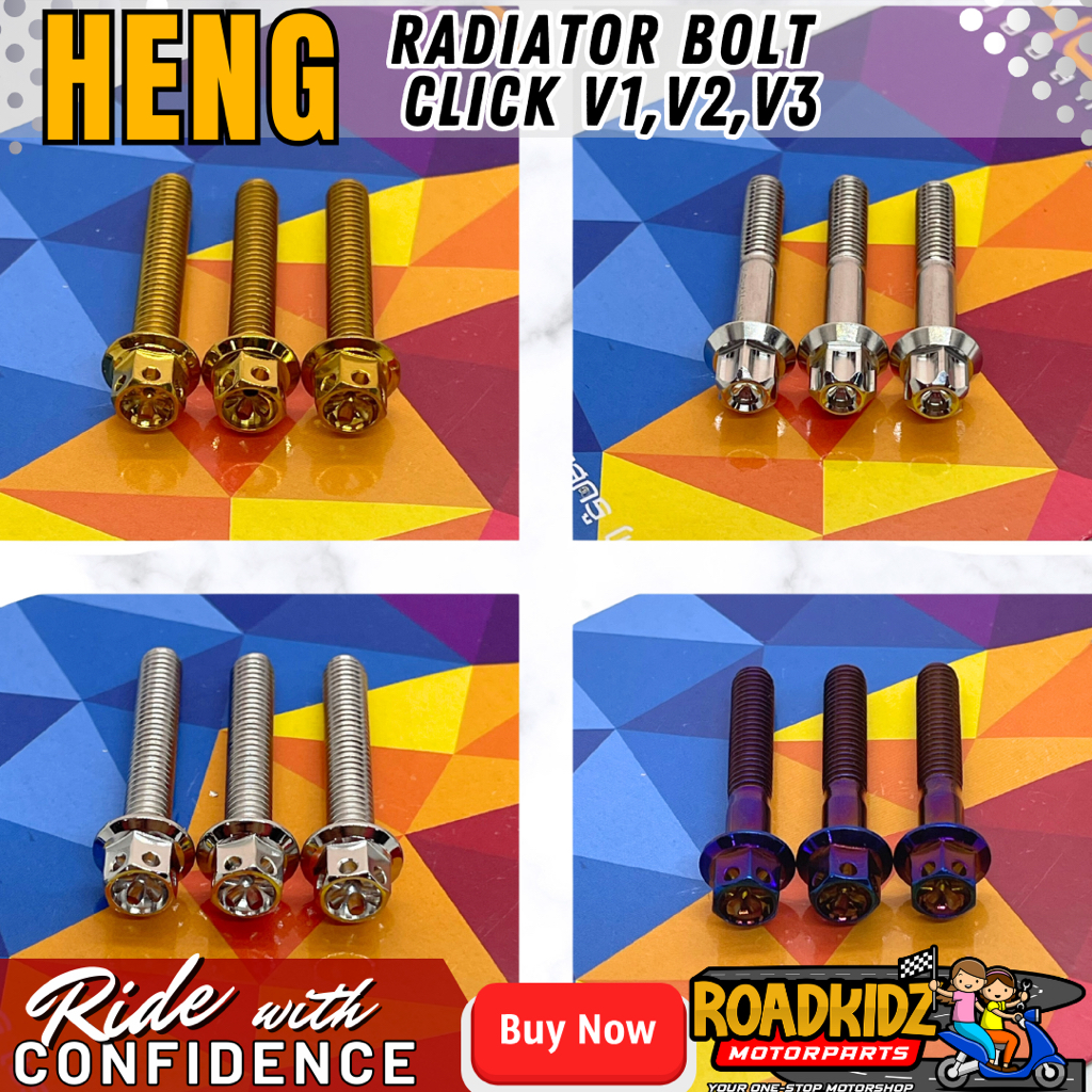RADIATOR BOLT SET CLICK V1/V2/V3 STOCK RADIATOR | Shopee Philippines