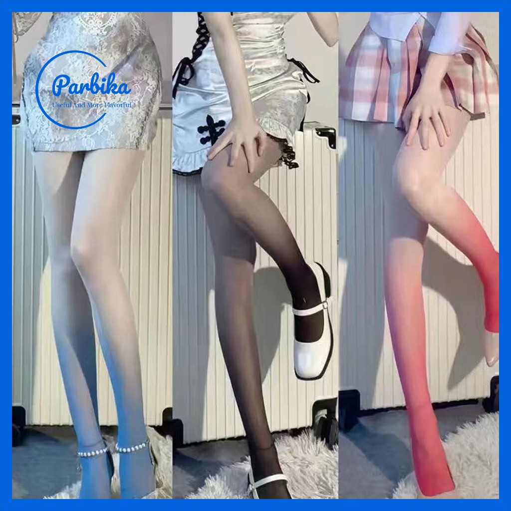 Gradient Stockings Velvet Cosplay Pantyhose Gradient Pink Blue Black ...